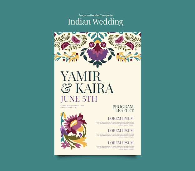Indian wedding  template design