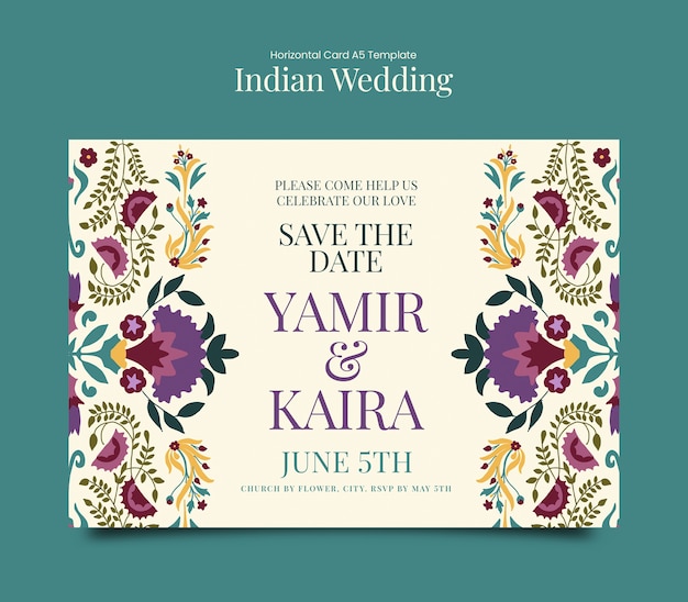 Indian wedding template design