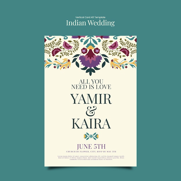 Indian wedding template design