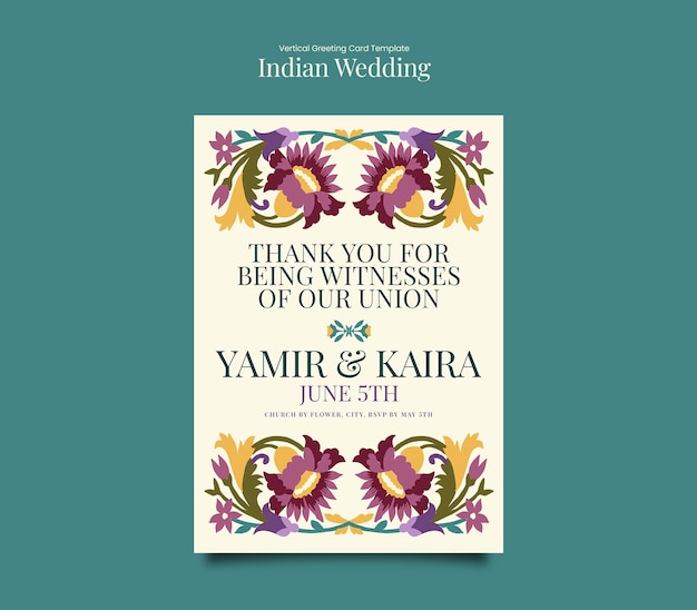 Indian wedding template design