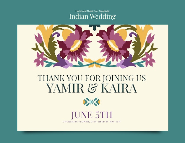 Indian wedding template design