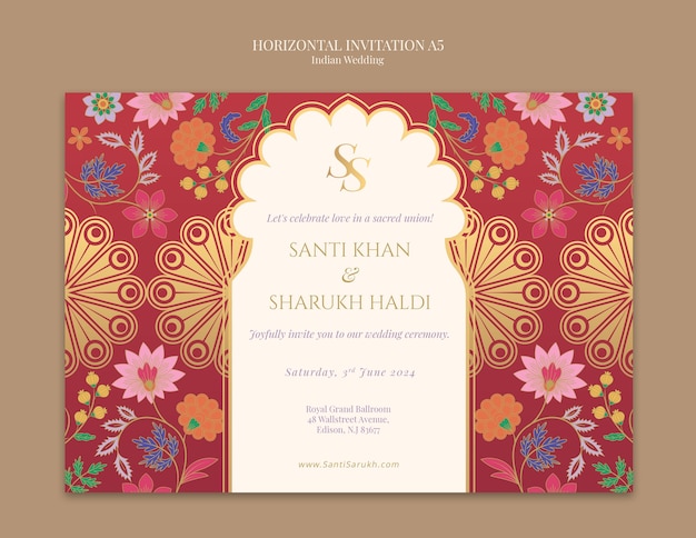 PSD indian wedding template design
