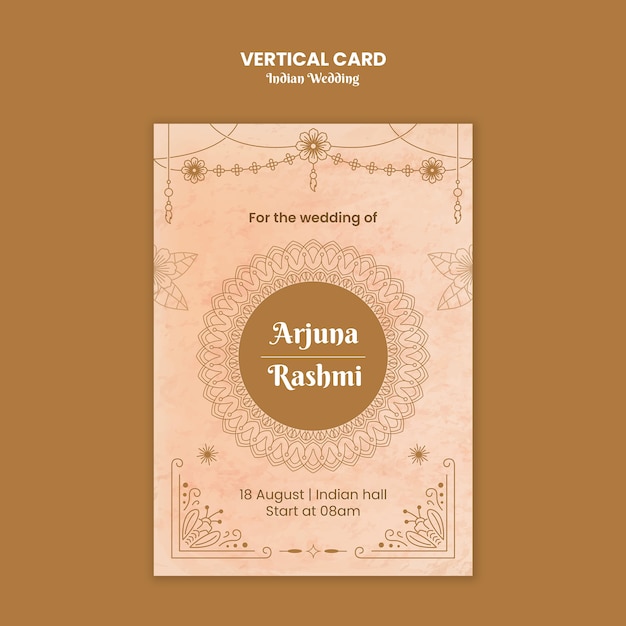 indian wedding template design