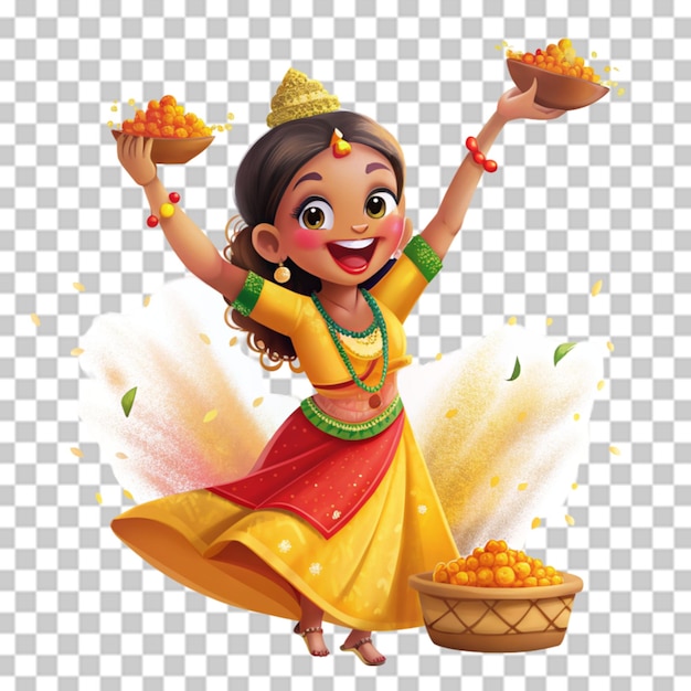 PSD Индийская женщина танцует