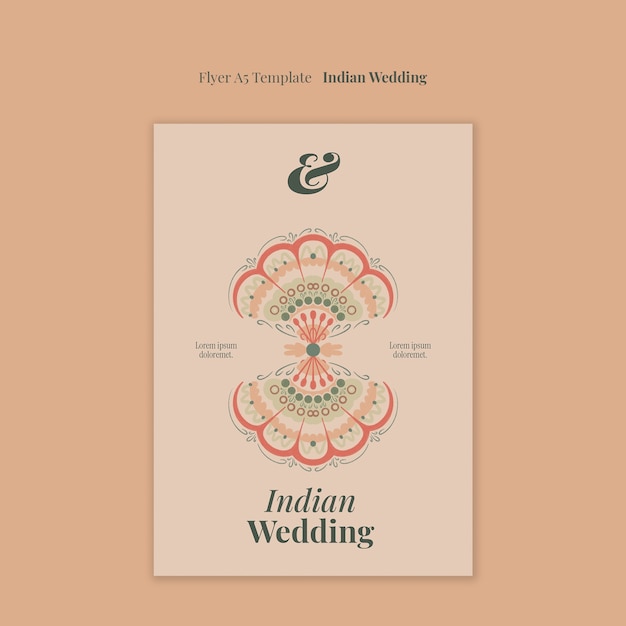 PSD indiase bruiloft sjabloon ontwerp