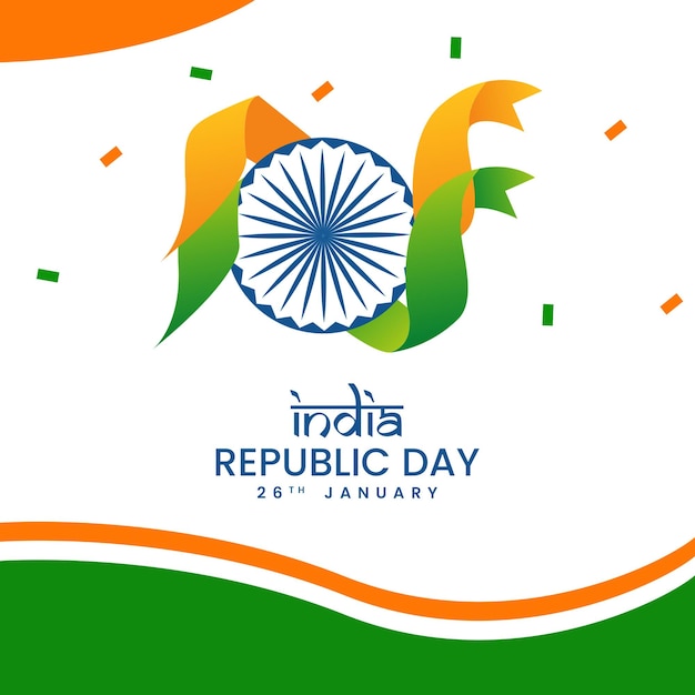 Indiase Dag van de Republiek achtergrond Social Media Post