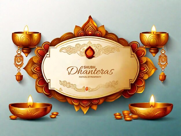 PSD indiase festival happy dhanteras sjabloon