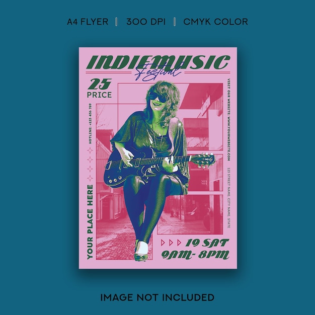 PSD indie music flyer