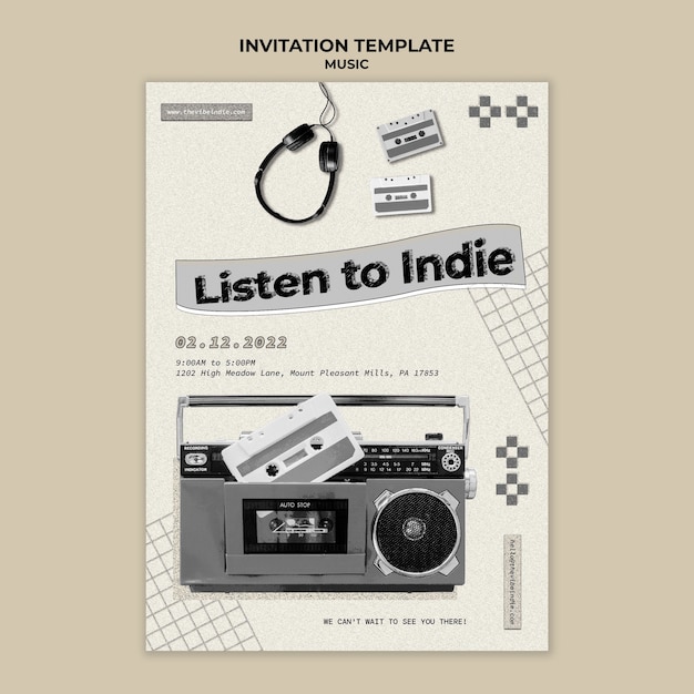 Indie music template design