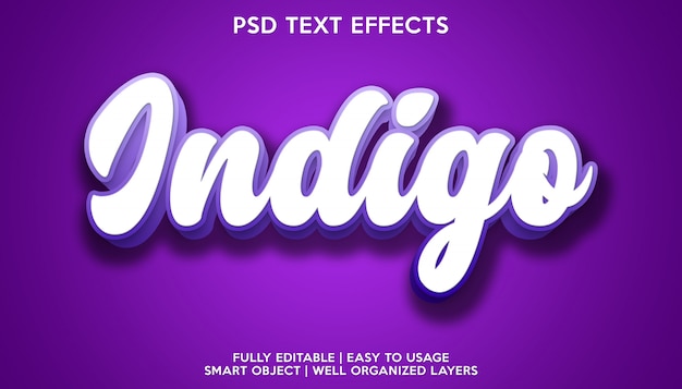 Indigo text effect