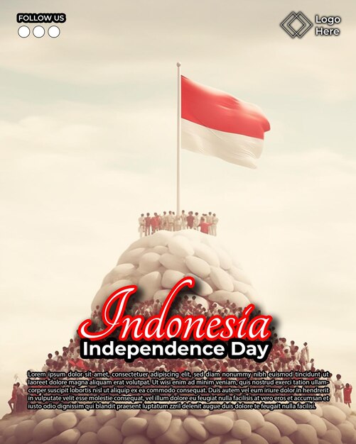 PSD indonesia independence day album flyer