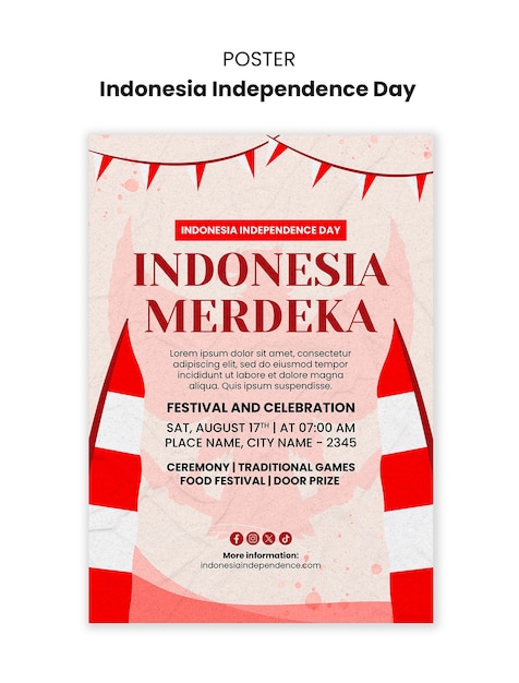 indonesia independence day celebration template