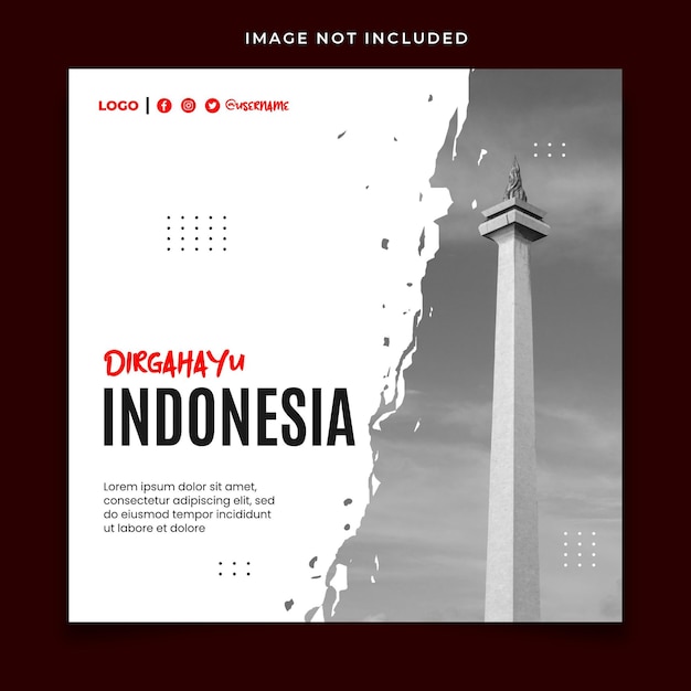 Indonesia independence day modern poster design