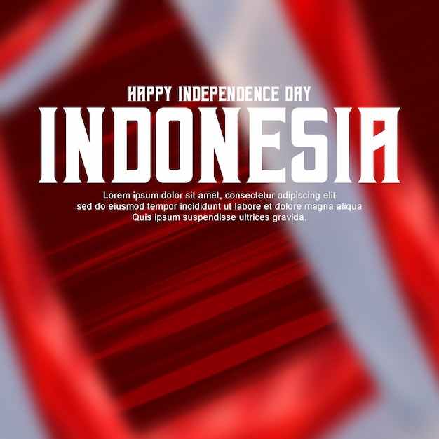 Indonesia independence day Poster template