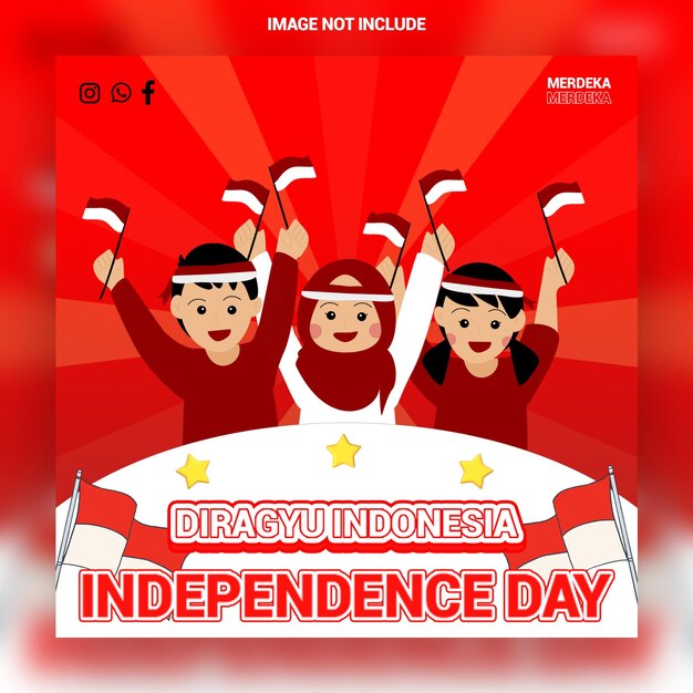 Indonesia merdeka social media post