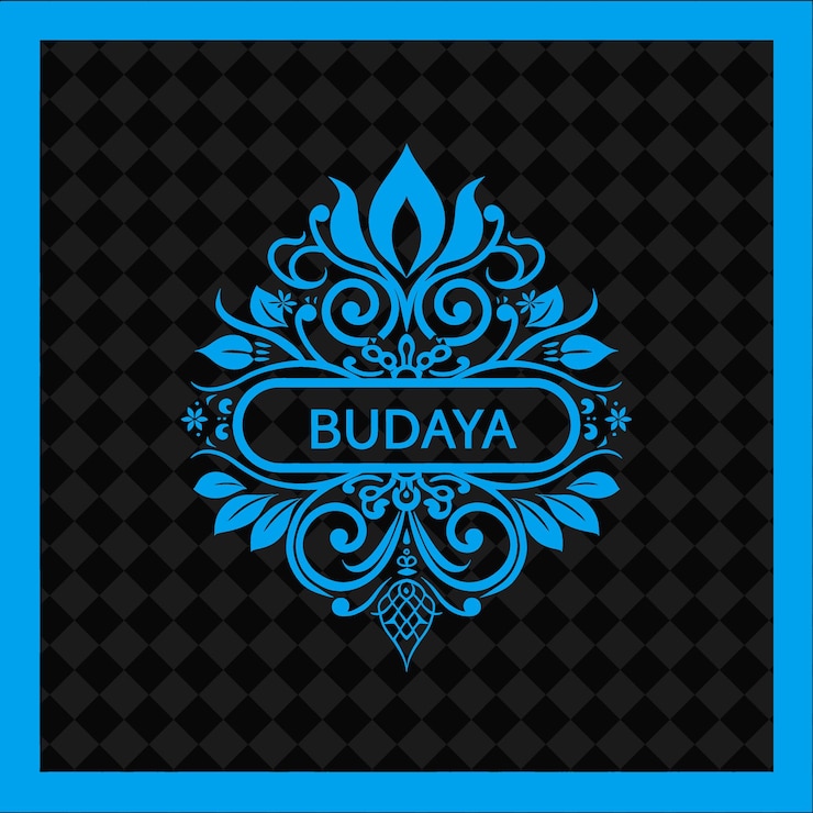 PSD indonesian culture with monogram icon featuring the letters culture inspired abstract vector design