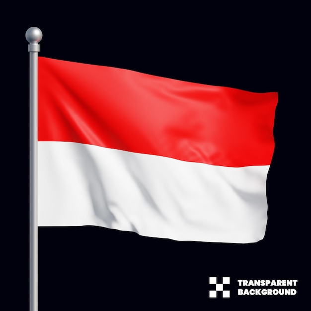 Indonesian flag isolated