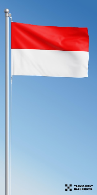 Indonesian flag isolated