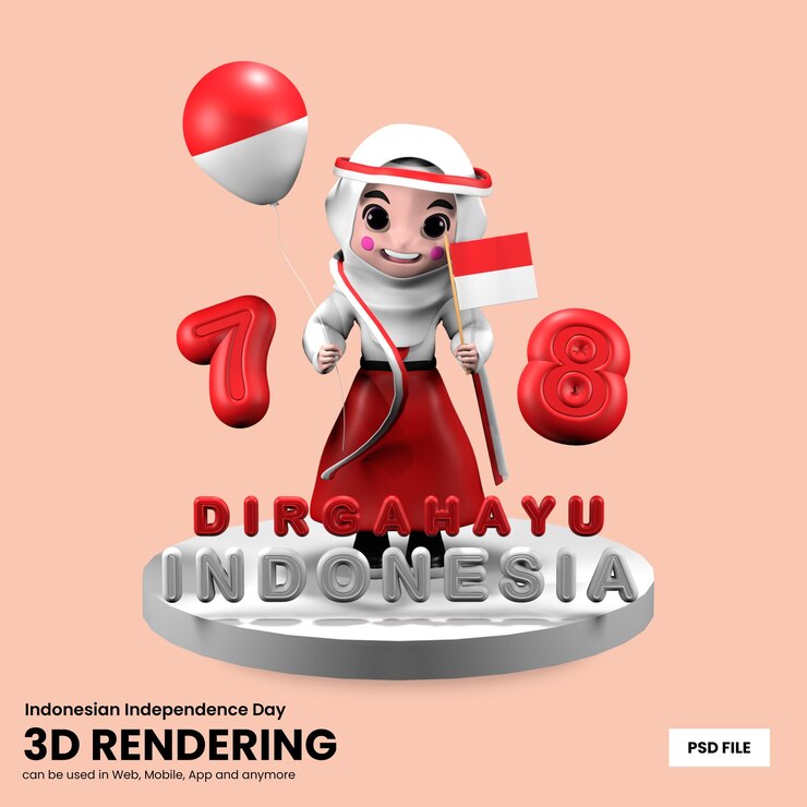 PSD インドネシア独立記念日の女の子バージョン