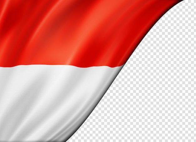 PSD indonesische vlag geïsoleerd op witte banner