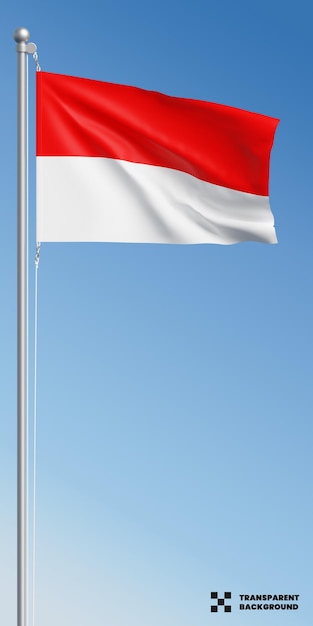 PSD indonesische vlag geïsoleerd