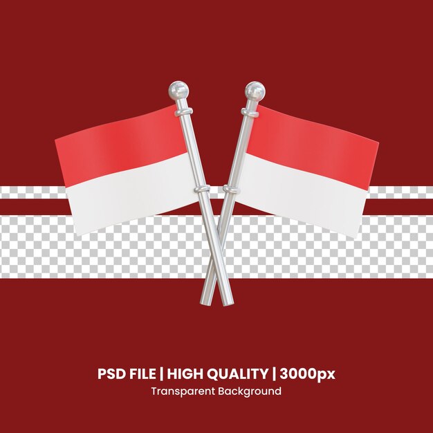 PSD indonezja dzień niepodległości 3d icon pack