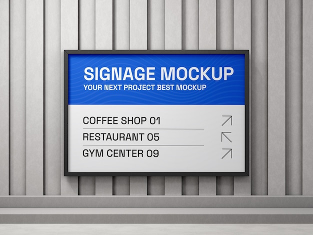indoor advertising signage mockup