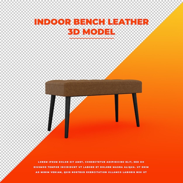 Indoor bench leather