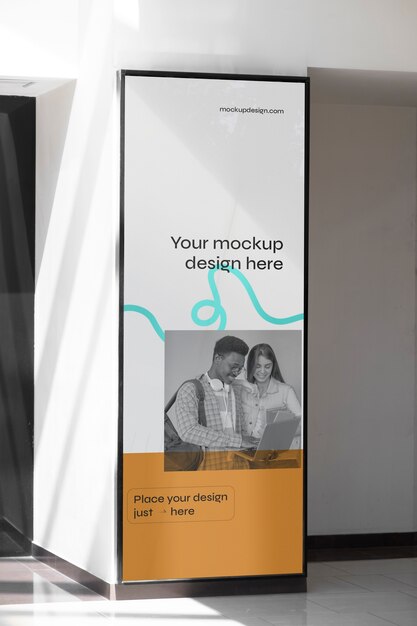 Indoor billboard mockup