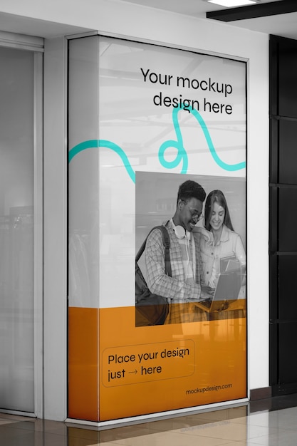 PSD indoor billboard mockup