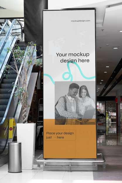 Indoor billboard mockup