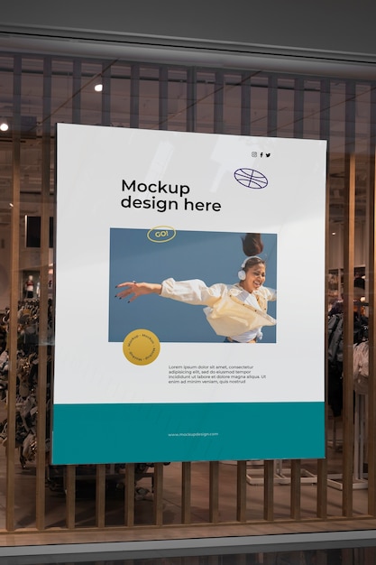 Indoor billboard mockup