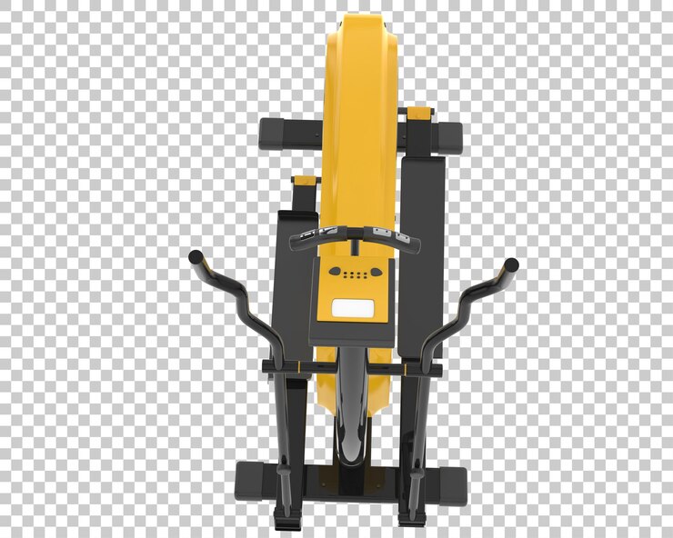 PSD indoor magnetic bike on transparent background 3d rendering illustration