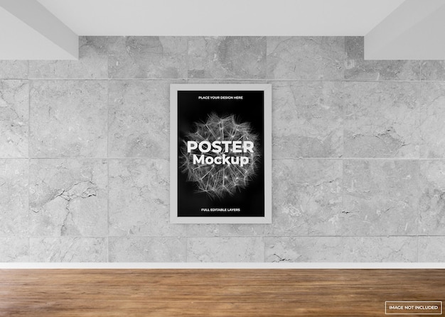 Indoor muur frame poster mockup ontwerp