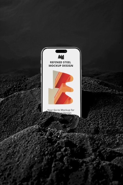 industrial aesthetic  smartphone mockup