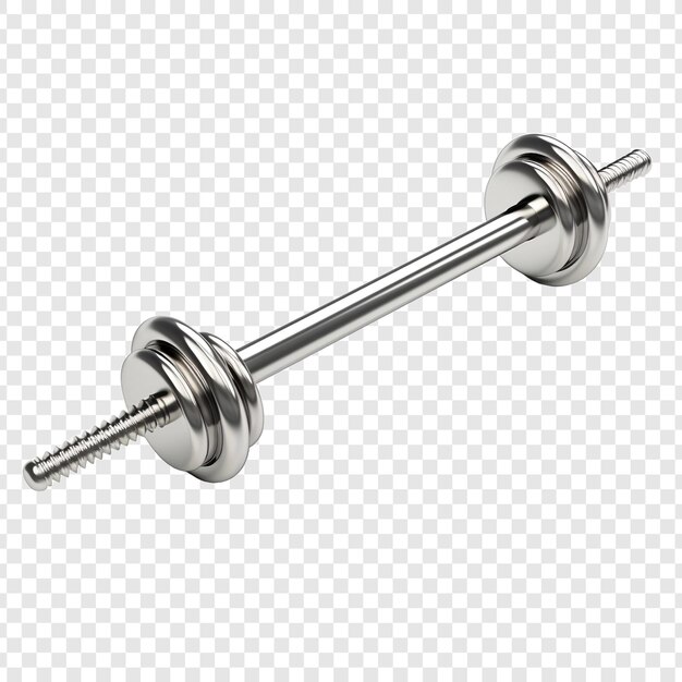 PSD industrial barbell isolated on transparent background