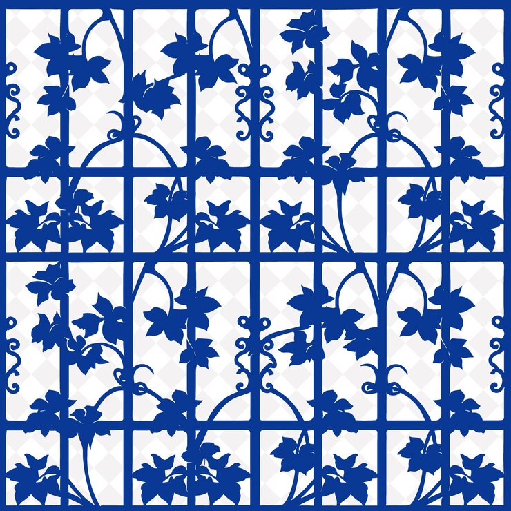 PSD industrial chic trellis made from metal pipe design with ivy outline natural decorative design