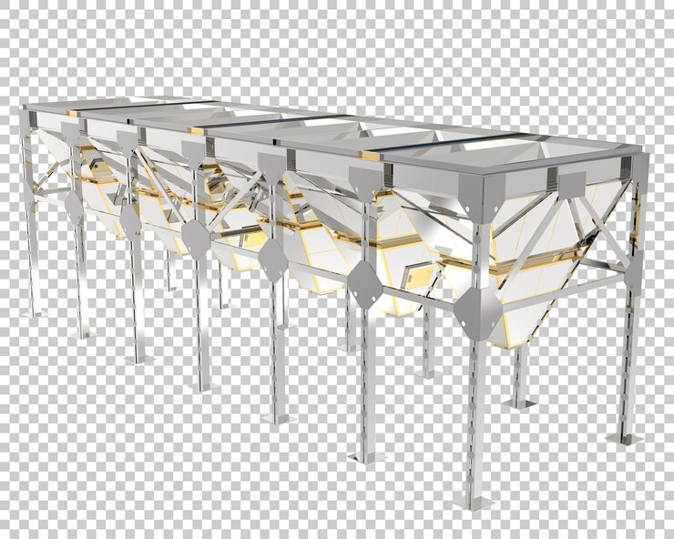 PSD industrial funnel on transparent background 3d rendering illustration
