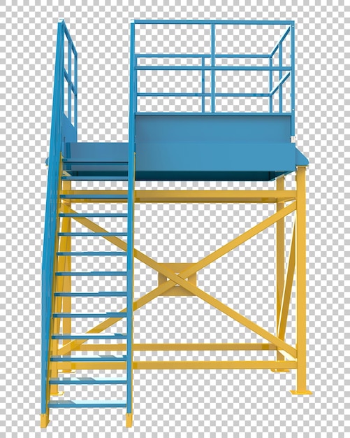 Industrial platform isolated on transparent background 3d rendering illustration