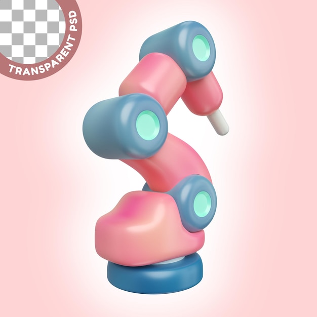 Industrial Robot 3D Illustration Icon