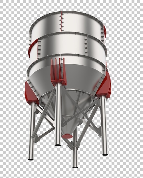 Industrial silos on transparent background 3d rendering illustration