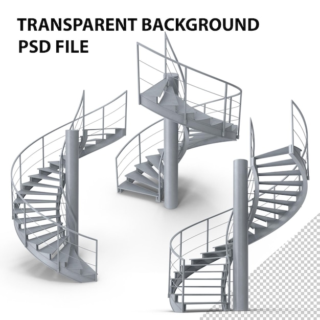 PSD industrial staircase png