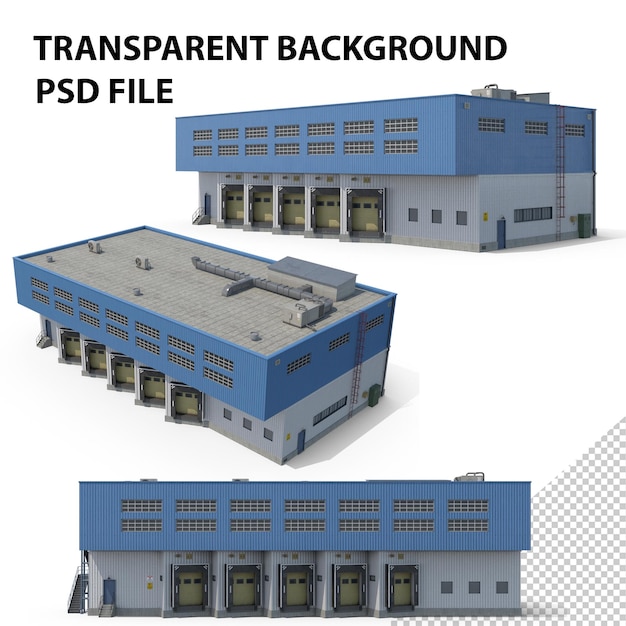 Industrieel magazijn PNG