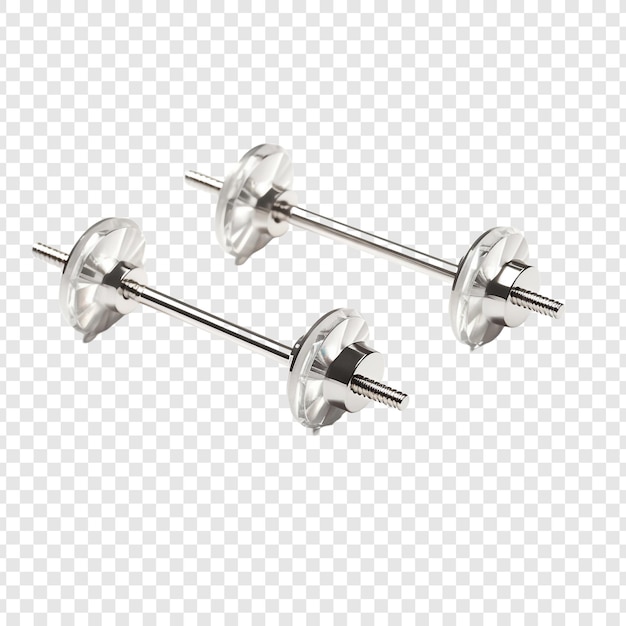 Industriële barbell geïsoleerd op transparante achtergrond