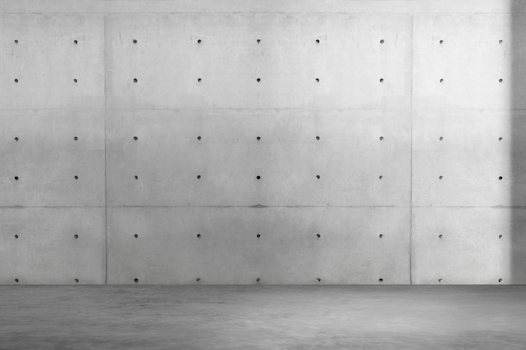 PSD industriële kamer muur mockup psd in beton