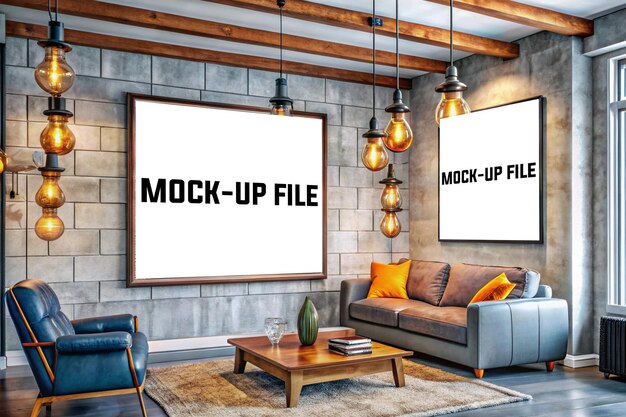 Industriële LoftStyle woonkamer