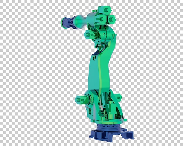 PSD industriële robot op transparante achtergrond 3d-rendering illustratie