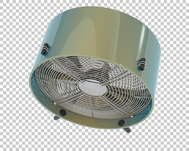 PSD industriële ventilator geïsoleerd op transparante achtergrond 3d-rendering illustratie