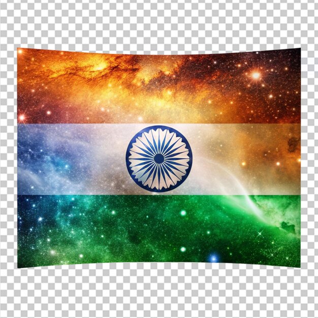 PSD indyjska flaga obserwuje gwiazdy, jeśli pogoda trwa na przezroczystym tle