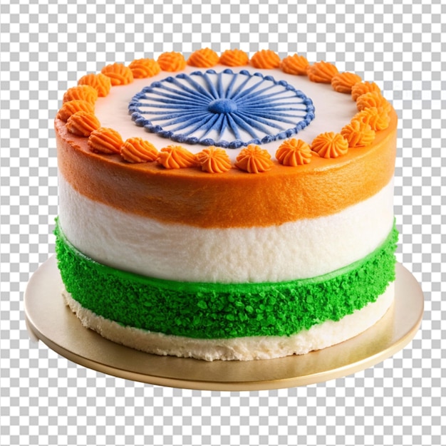 PSD indyjska torta z flagą na przezroczystym tle